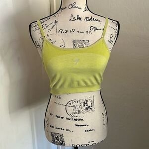 Gymshark Bright Yellow Green Athletic Sports Bra Gym Workout Athleisure Yoga